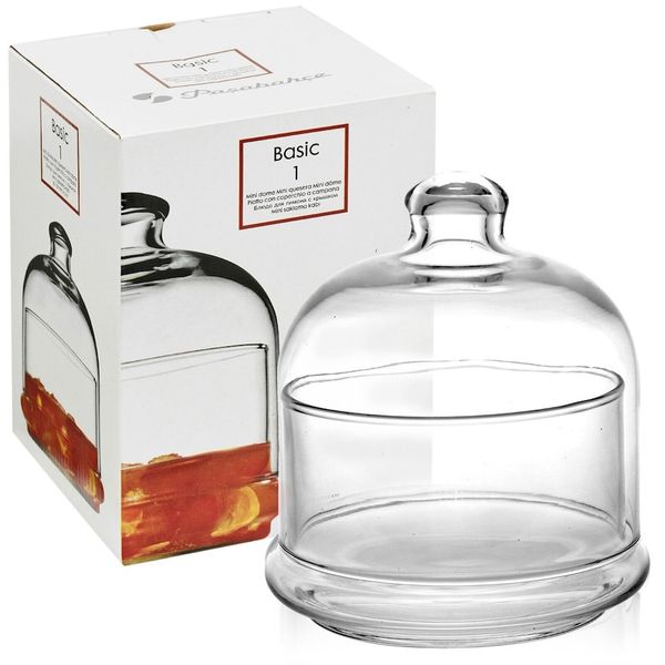 Pasabahce Basic Mini Dome Glass Jar | Storage Jar for Jam Butter Spices
