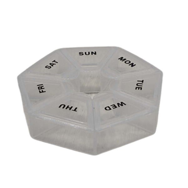 7-Day Round Pill Box, Weekly Pill Organizer SL-0361YL10