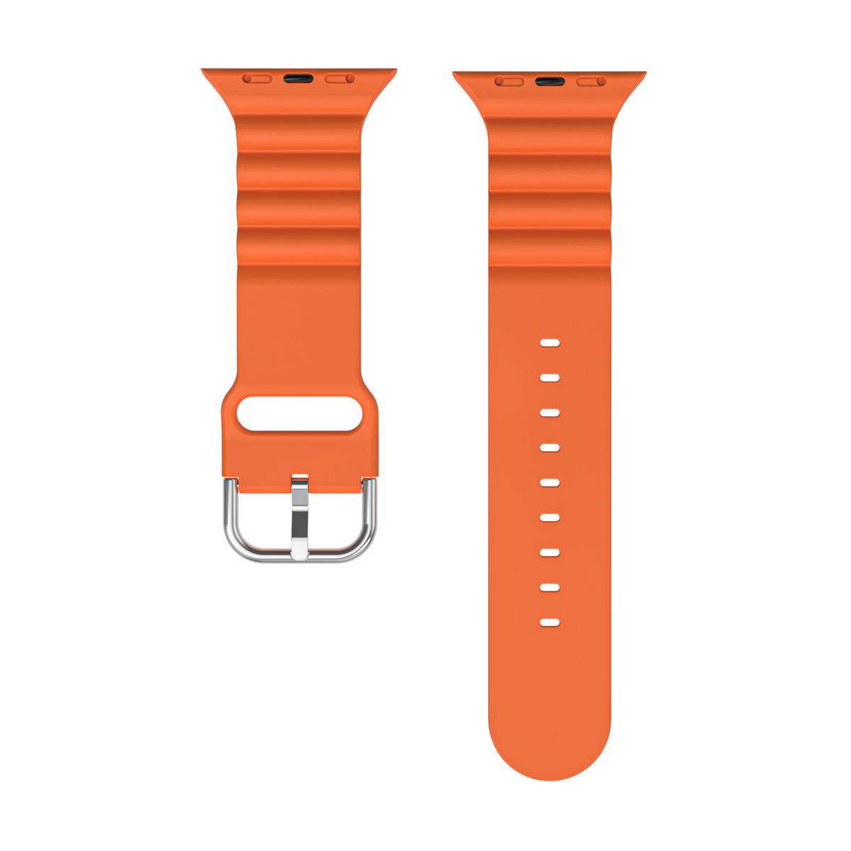 Weave Pattern Silicone Strap For Apple watch-42/44/45mm-Orange | Shop ...