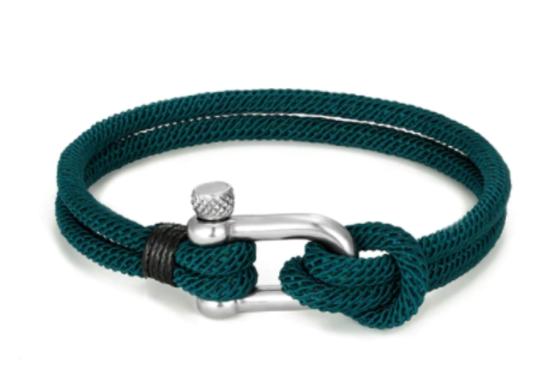 YALLI Men /Women Nylon Nautical Rope Bracelet Green