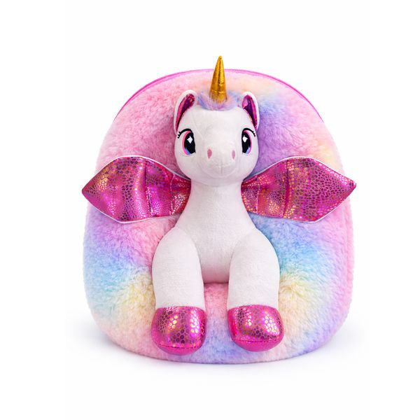 Purple Plush Unicorn Backpack
