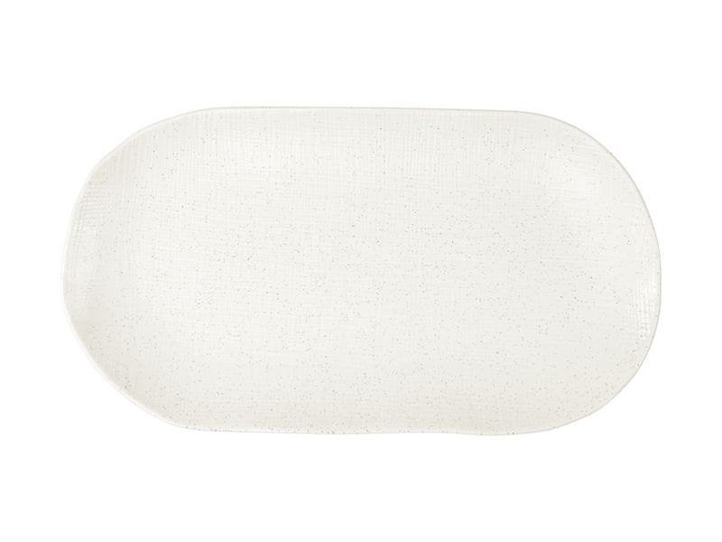 Maxwell and Williams Onni Oblong Platter 35x19cm - White Speckle