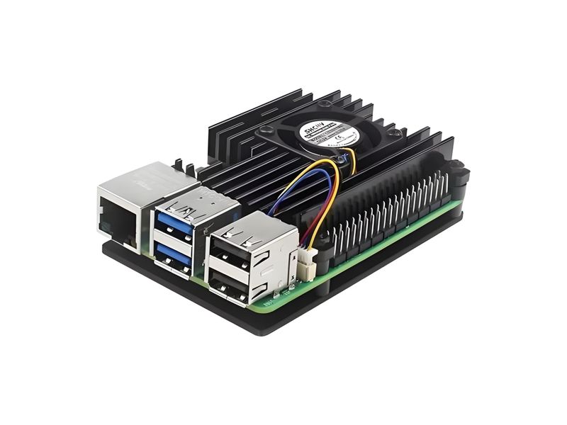 HKD Raspberry Pi 5B Active Cooler - Black Aluminum Heatsink &amp; Fan
