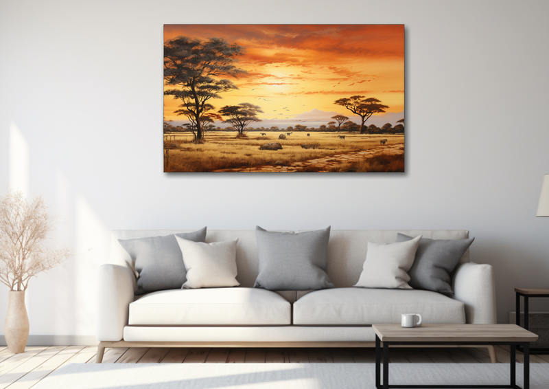 Canvas Wall Art - Savannah Landscape Abstract - MT0154