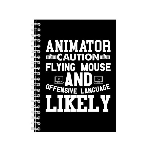 Animator Wire Bound Notebooks Animation Gift Idea Writing Books Notepad