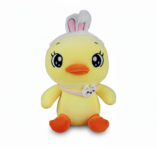 Plush Duck Bunny Ears Headband 42 cm for Easter and Halloween