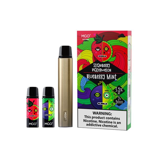 MGO M20 Strawberry Watermelon/Blueberry Mint Vape Kit 2 Pods and 1 Vape Pen