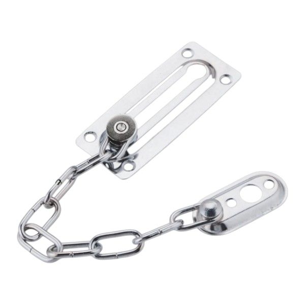 Stainless Steel Latch Door Lock With Pre-Drilled Holes - Silver