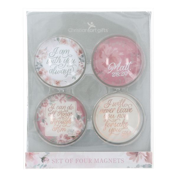 Four-Piece Glass Magnetic Set - I Am with You Always