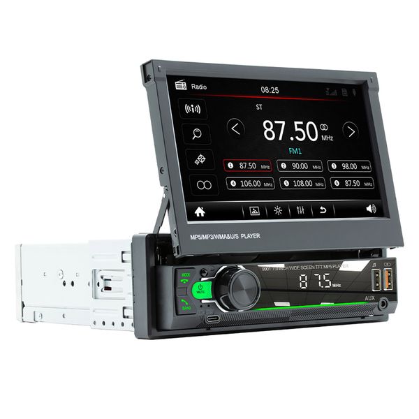 Car Stereo, MP5 Player with 7" Retractable Touchscreen Bluetooth