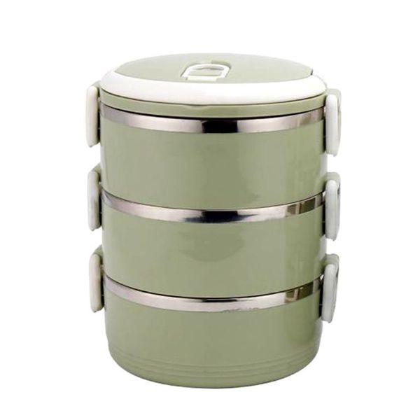 Insulated Stainless Steel Triple Layer Lunch Box
