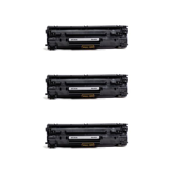 Inksaver HP CF283A | 283A | 83A Pack of 3 Compatible Black Toners