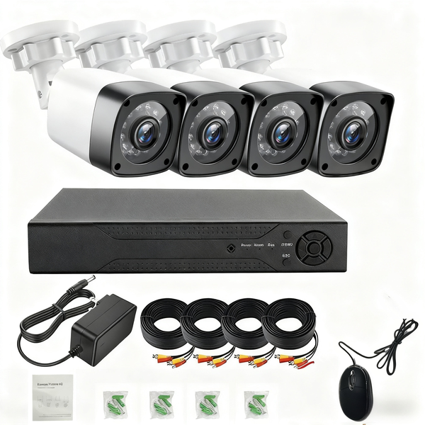 8MP AHD CCTV Direct + 4 Channel CCTV Camera System + Remote Viewing + IP66