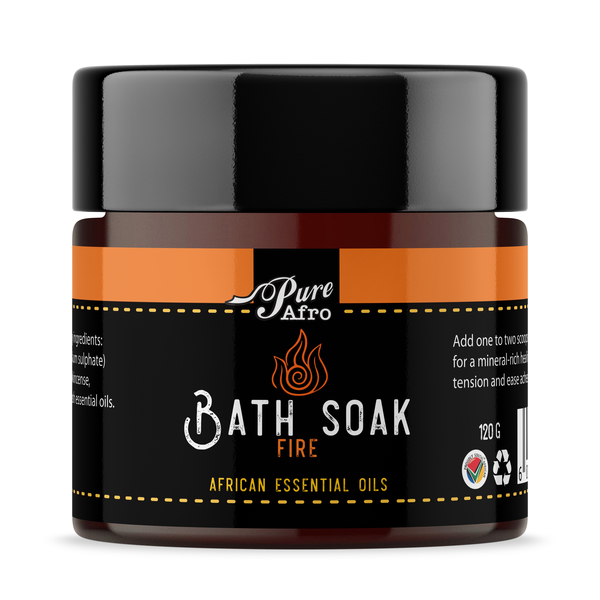Pure Afro Fire Bath Soak - African Essential Oils Relaxation - 120g