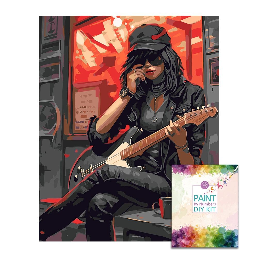 Easy Craft Paint by Number DIY Kit, 50x40cm- Rock Guitarist | Shop ...