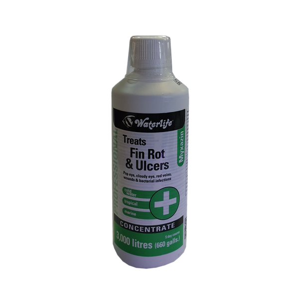 Waterlife Myxazin Treats Fin Rot and Ulcers 500ml