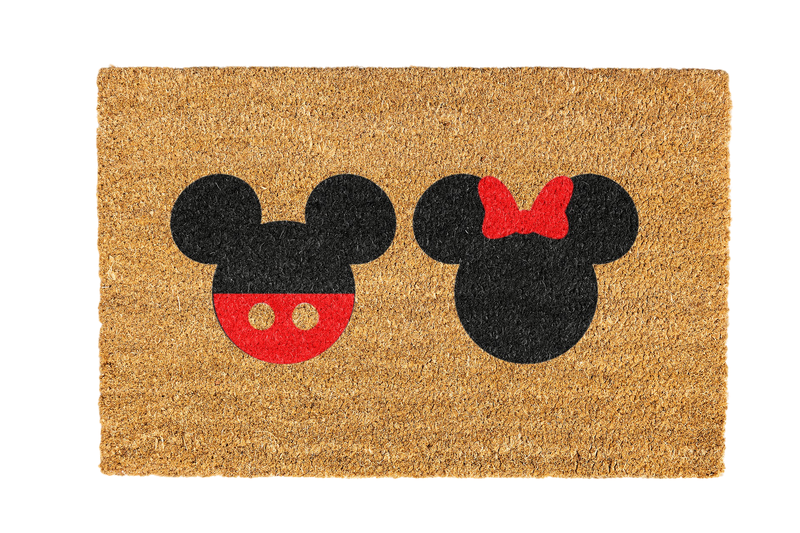 Mickey and Minnie Mouse Coir Doormat Design 700 x 400mm