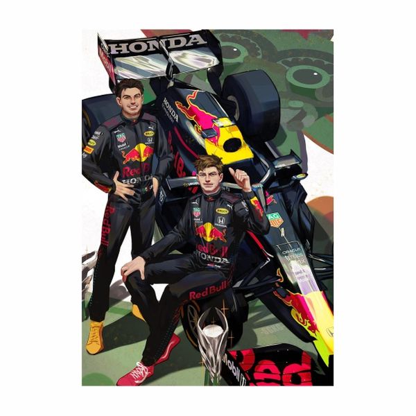 Verstappen Cartoon - A1 Poster