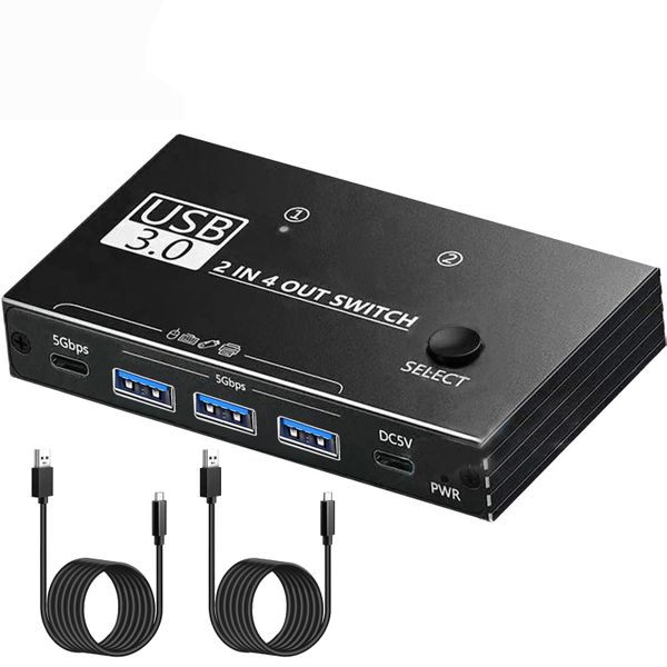 USB 3.0 Switch Selector,USB Switcher 2 Computers Sharing