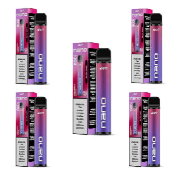 NASTY Nano 800 Puffs Disposable Vape 50mg - Berry Grape - 5 Pack