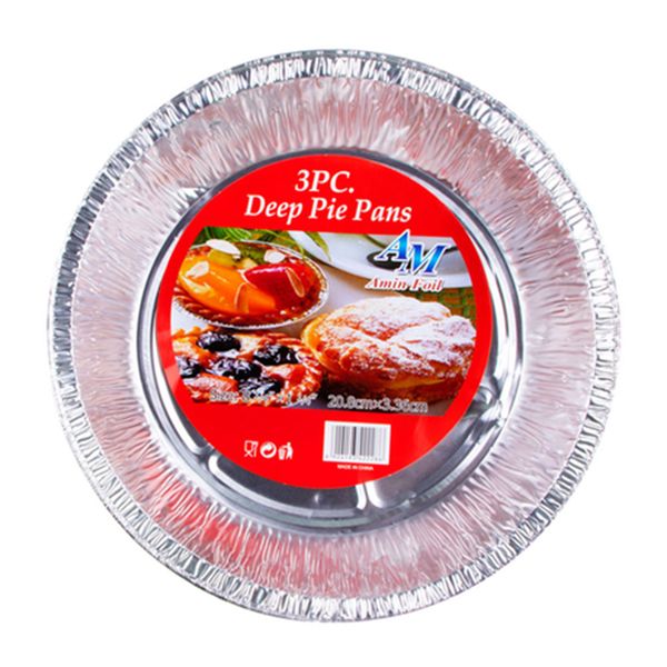 3-piece Quality Multipurpose Aluminium Deep Pie Baking Pan