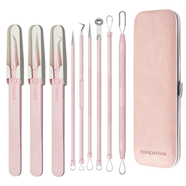 Handaiyan 9Pieces Blackhead Remover Tool Kit Stainless Steel Facial Care
