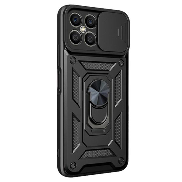 Sliding Camera Phone Case with Ring Holder for For Honor X8