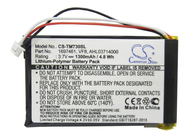 Cameron Sino GPS, Navigator Battery CS-TM730SL for TOMTOM Go 530 Live etc