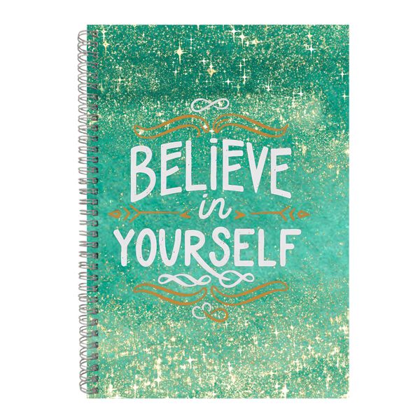 Yourself A4 Notebook Spiral Lined Motivational Graphic Notepad Present 117