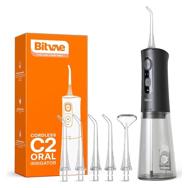 Bitvae C2 Water Dental flosser for Teeth with 3 Modes 6 Jet Tips