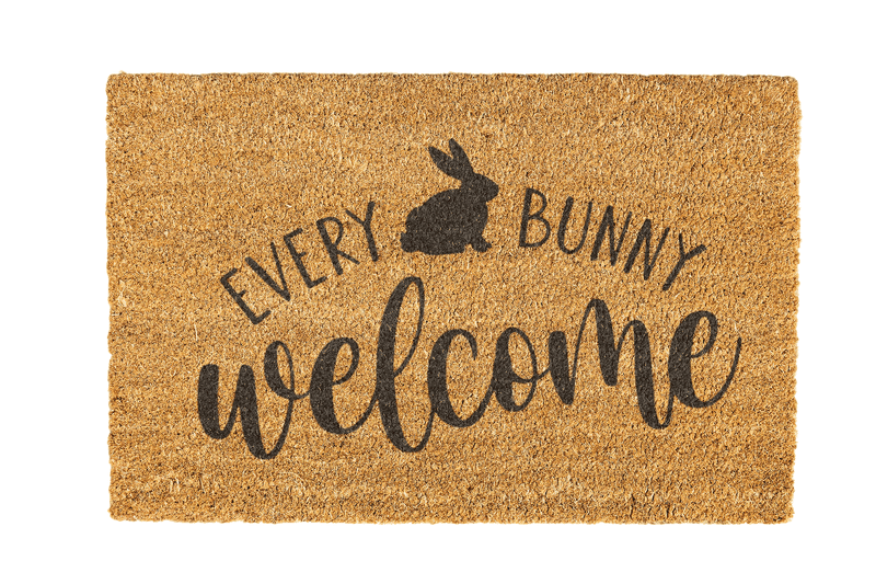 Every Bunny Welcome Coir Doormat Design 700 x 400 mm