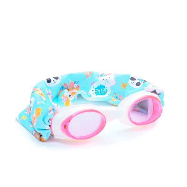 Splash Place Tangle-free Swim Goggles - Forest Friends Material Strap