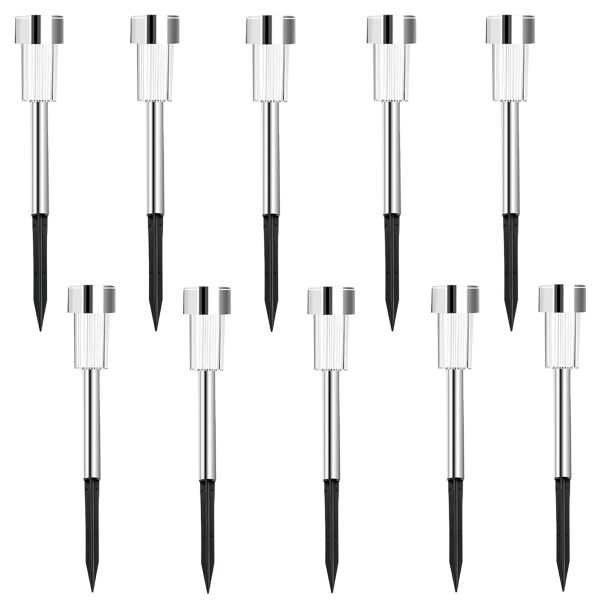 10 Pack Solar Light Waterproof Stainless Steel LED Garden Light Lawn Yard