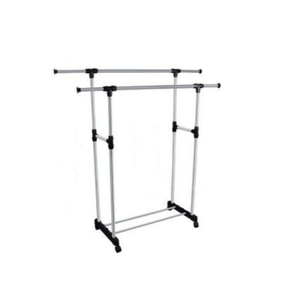 Pole Double Telescopic Clothes Rail