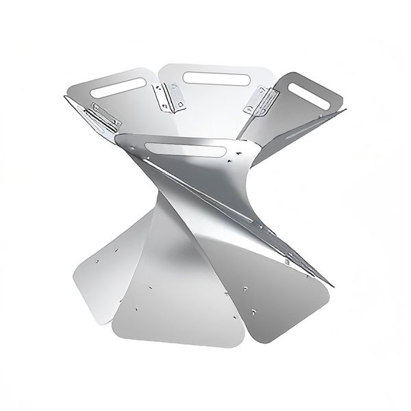 Portable Foldable Stainless Steel Fire Pit - 13" Diameter Wood Burning Fire