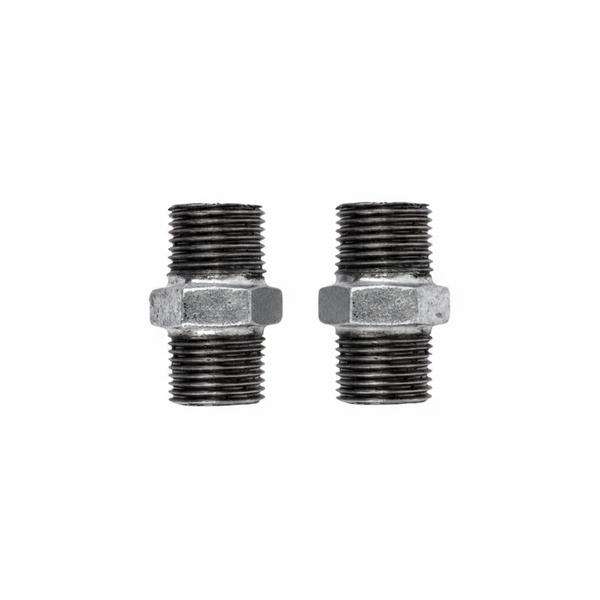 K-Brand Galvanized Malleable Pipe Fitting Hex Nipple 50 mm BSP - 2 Pack