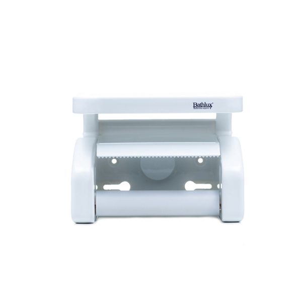 Perma White Plastic 1 Roll Wall Mounted Toilet Paper Holder