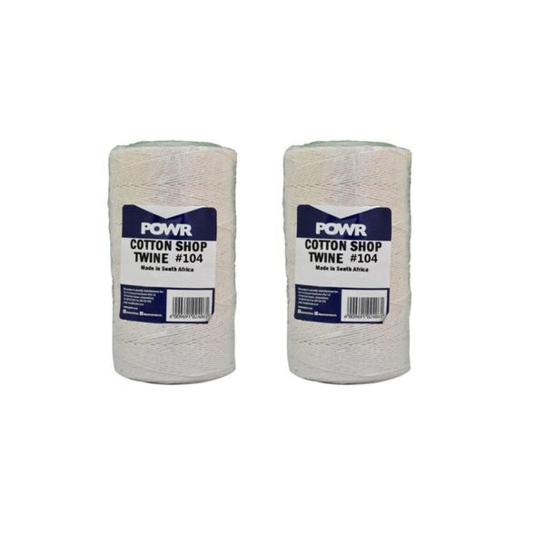 POWR Twine Cotton Shop (104) 100g 1.5mm ( 2 Pack )