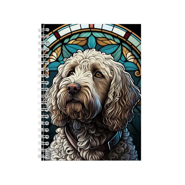 Cockapoo Stained Glass Window Notebook Animal Gift Idea A4 Notepad Pad 89