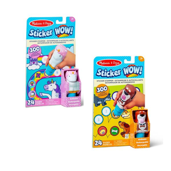 Melissa &amp; Doug Sticker WOW! Dog and Unicorn Bundle