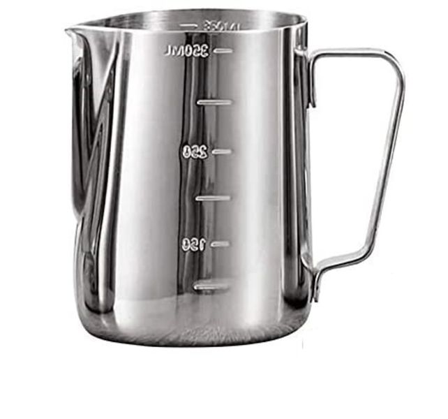 Frothing Jug 350ml 9.5x7cm Stainless Steel With Measurements