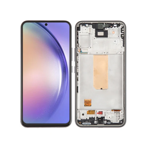 Replacement Screen For Samsung A54 5G OLED Quality With Frame Black ( GC )