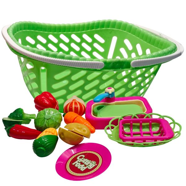 Vegetable Cutting Play Set - Kitchen Food Pretend Play - Toys for Toddlers