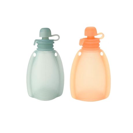 Reusable Pouches for Toddlers Silicone Refillable Food Storage for Kids Image