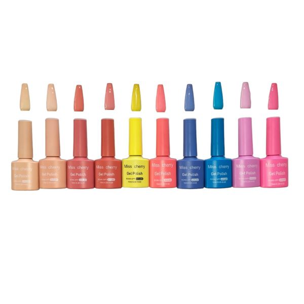 UV Gel Nail Polish - Set of 10 (Shades of Hydrangea)