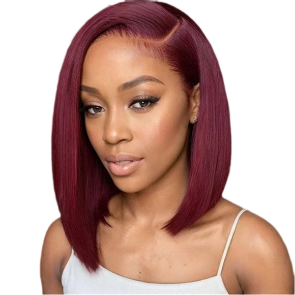 Readytogo Glueless Full Frontal 100% Brazilian Hair 8 Inch Bob Wig Natural Color