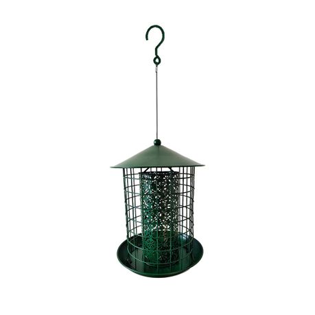 Bird Feed Hanging Wild Bird Seed Feeder for Garden Yard - Green Image