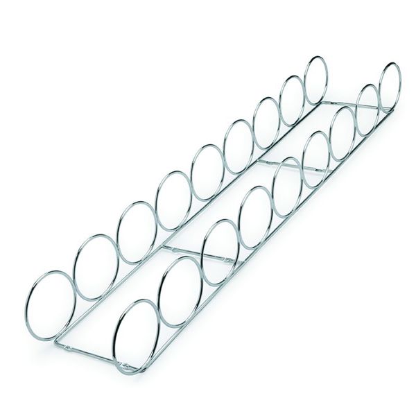 Wine Rack 9 Bottle Ring Holder, Chrome Plated Slim Line 5x195W
