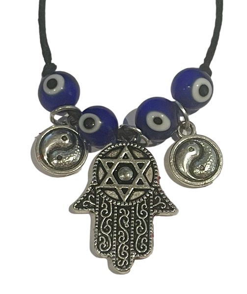 Harmony Amulet Necklace with Hand of David