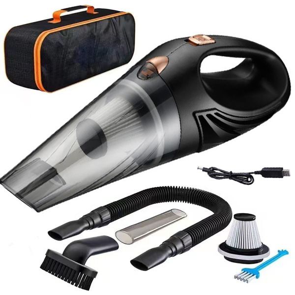 Cordless Car Vacuum Cleaner 90W Powerful 12V Handheld Black